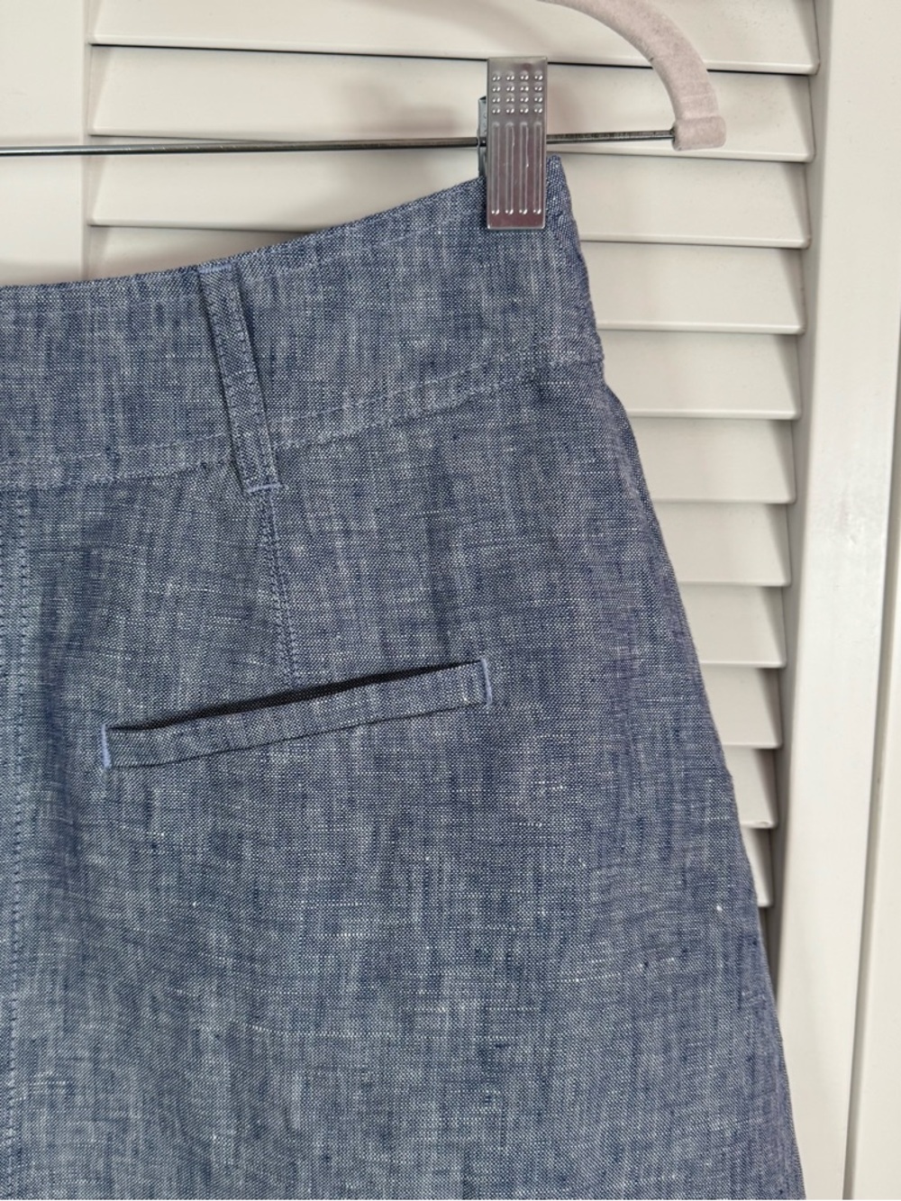 Boden Linen A-Line Blue Skirt Pleated Coastal Lightweight Size 2 (XS) NWT - Picture 5 of 7